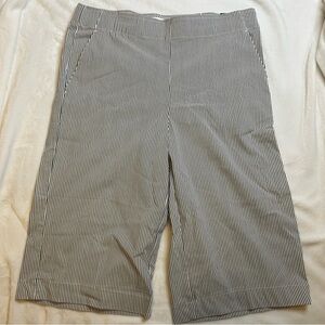 Counterparts Black and White Pinstripe Bermuda Shorts